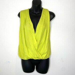 Alice + Olivia Neon Top Women's Surplice‎ Sleeveless Blouse Small [no tag]